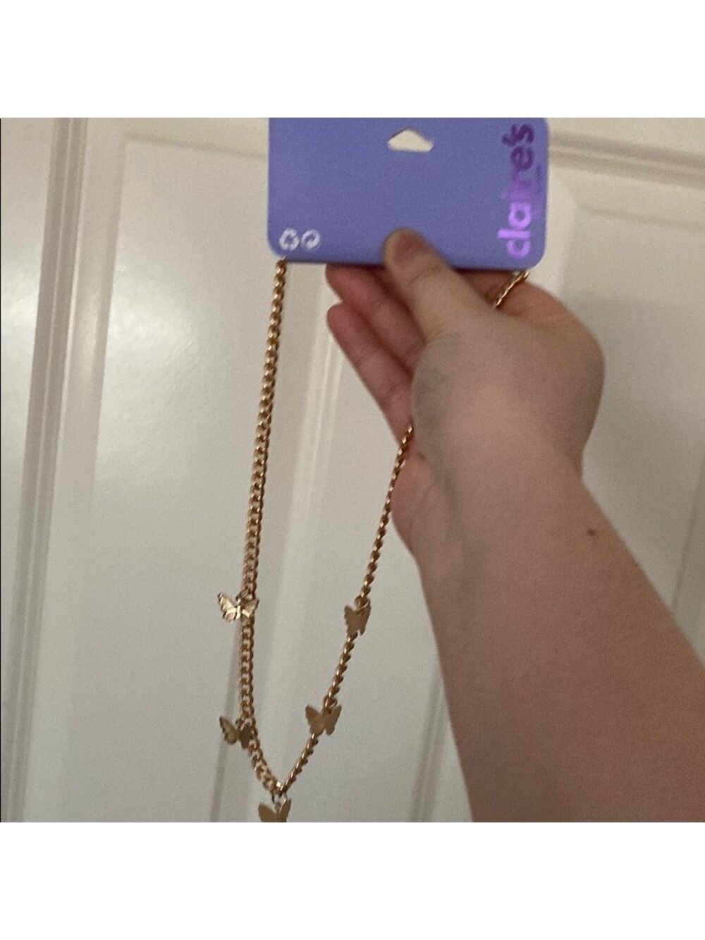 Claire's Gold Charm Necklace Modern Minimalist Design